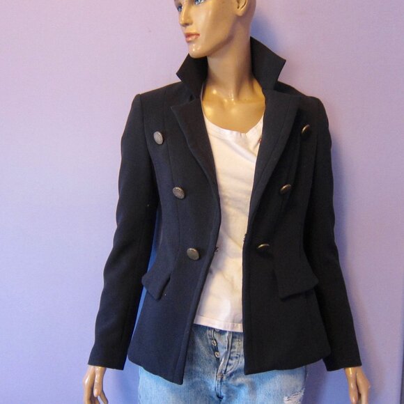 IRIS SETLAKWE NAVY NAUTICAL CLASSIC STRETCH BLAZER - Picture 8 of 10
